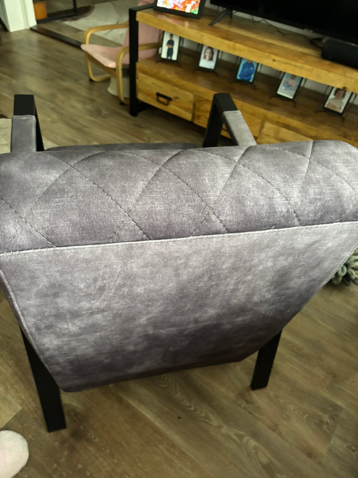 Mooie grijze fauteuil, Ophalen, Zo goed als nieuw, Metaal, Industrieel