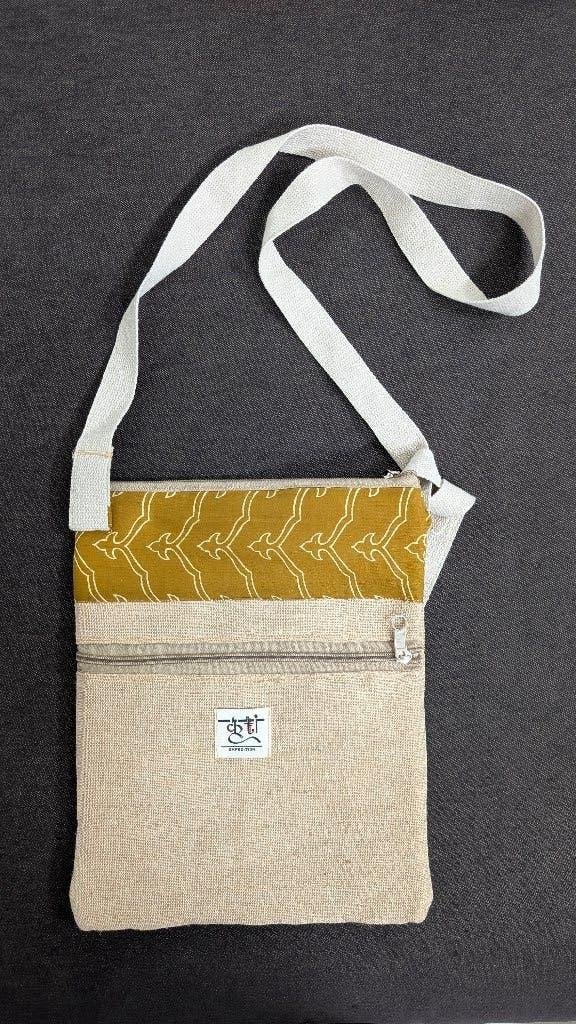 Jute Cotton Sling Bag, Ophalen, Nieuw, Geel, Overige merken