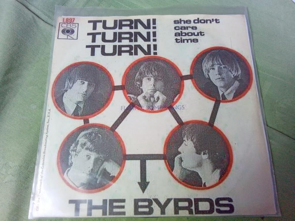 The Byrds.         Turn turn turn  gereserveerd, Gebruikt, Verzenden, 7 inch, Single
