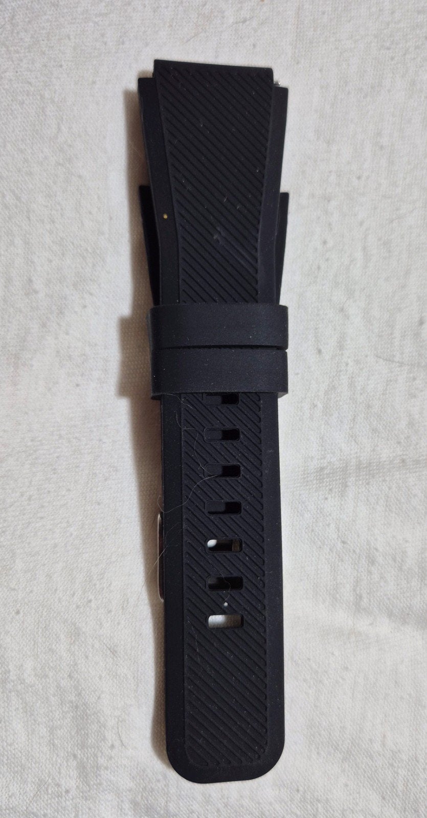 Gloednieuwe, ongebruikte zwarte horlogeband van 22mm., Ophalen of Verzenden, Nieuw, Bandje