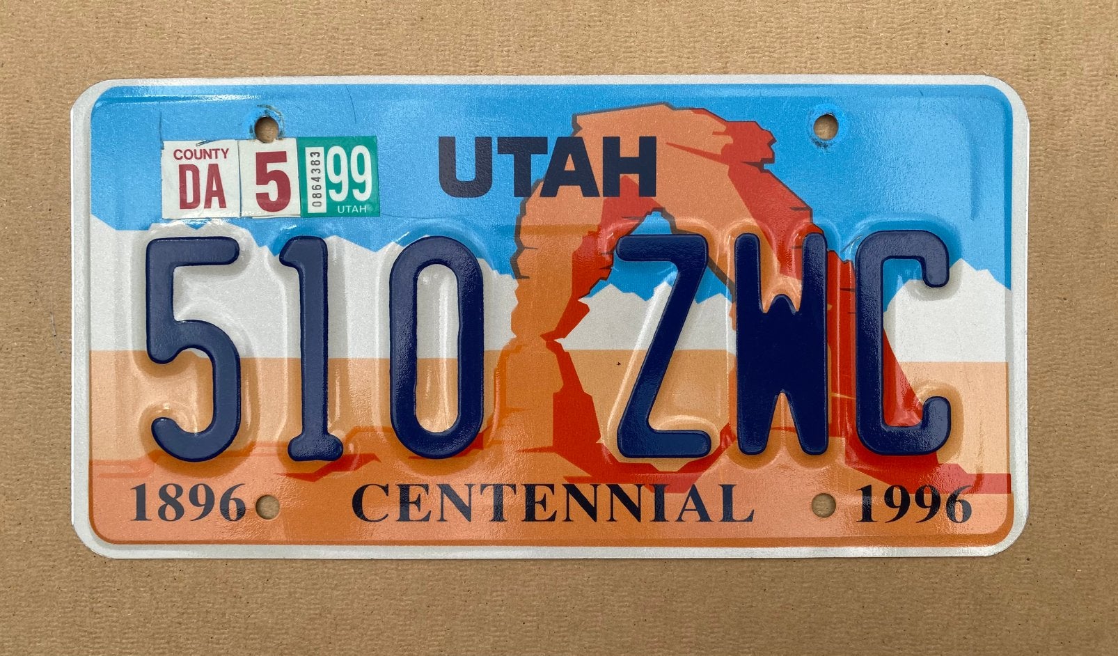 Kentekenplaat USA Utah, Verzamelen, Ophalen of Verzenden, Gebruikt, Auto's