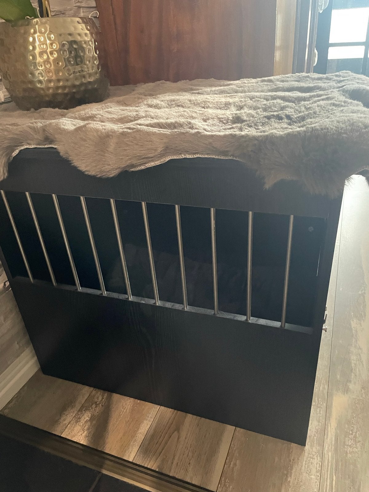 Luxe honden bech zwart, Dieren en Toebehoren, Hondenbenches, Ophalen, Zo goed als nieuw
