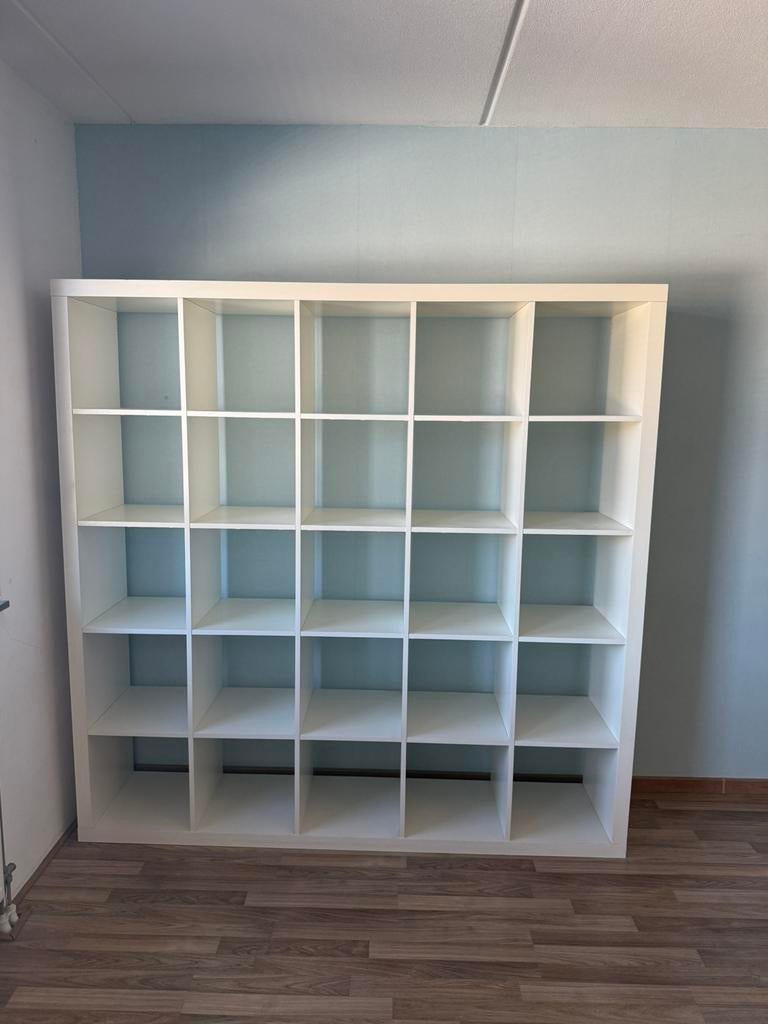 Witte IKEA Kallax vakjeskast (25 vakjes), Huis en Inrichting, Kasten | Vitrinekasten, Ophalen, 150 tot 200 cm, Zo goed als nieuw