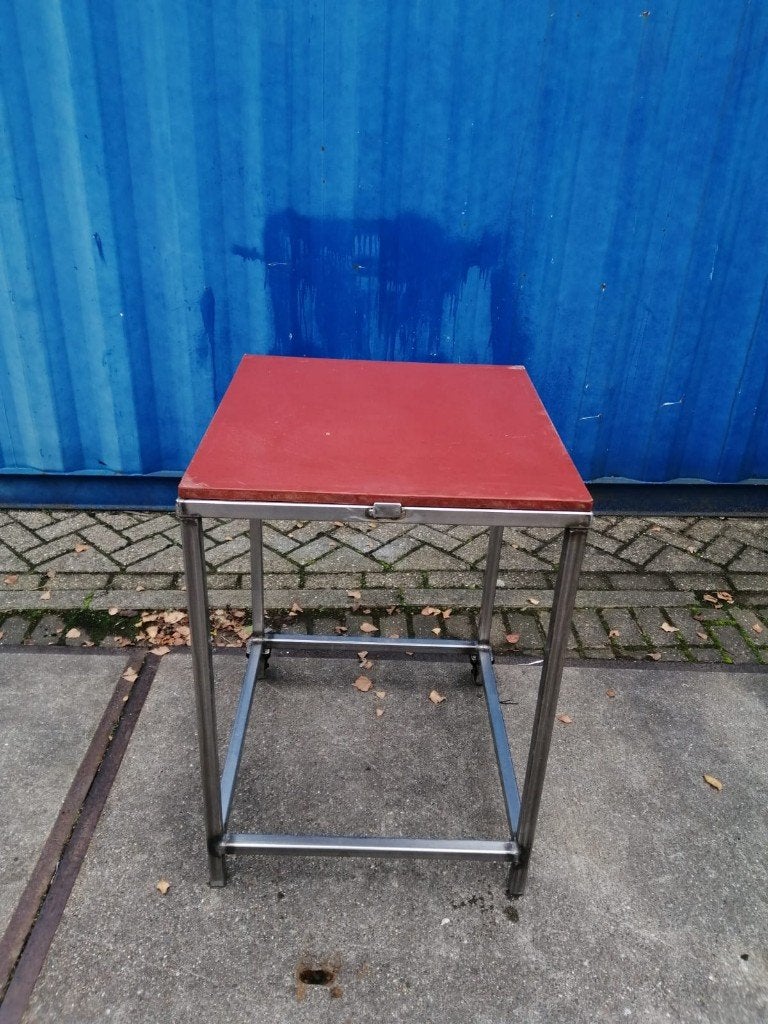 klein model Keukentafel met snijblad element op rvs frame 2x, Huis en Inrichting, Keuken | Keukenelementen, Ophalen, Gebruikt