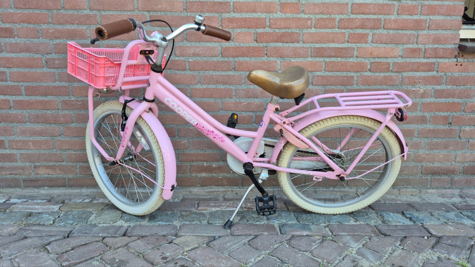 Popal Cooper 20 inch kinderfiets roze, Terugtraprem, Ophalen of Verzenden, Popal, 16 tot 20 inch
