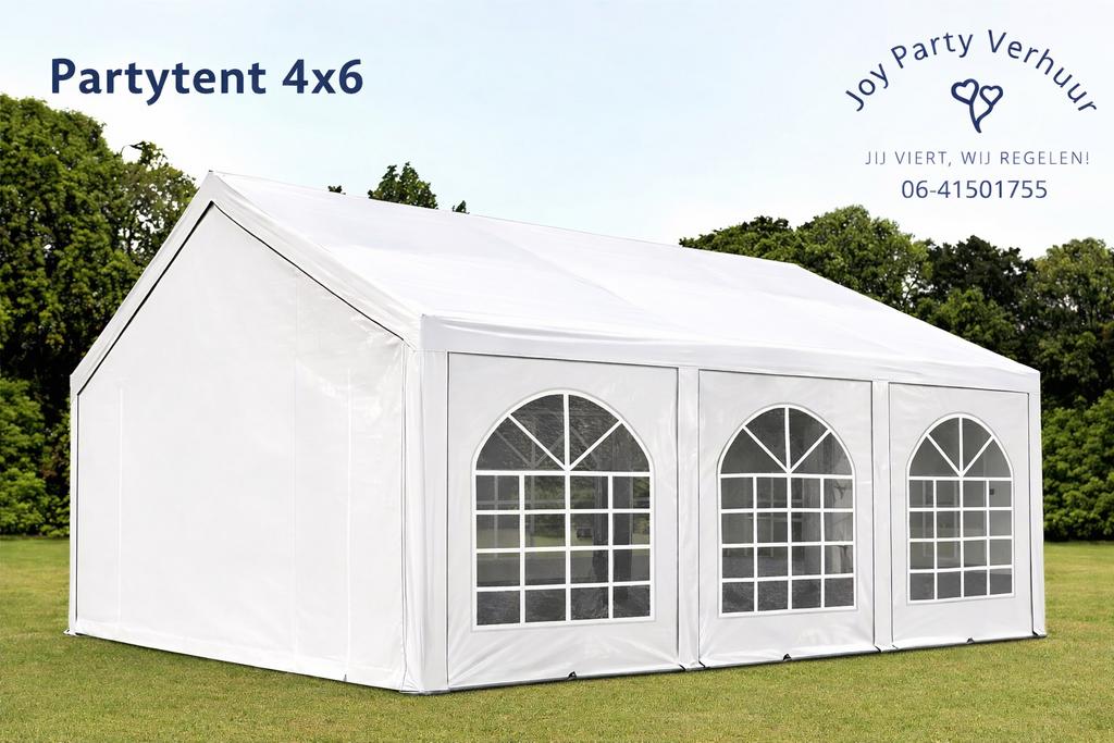 Partytent 4x6 te huur, Ophalen, Zo goed als nieuw, Minder dan 5 meter