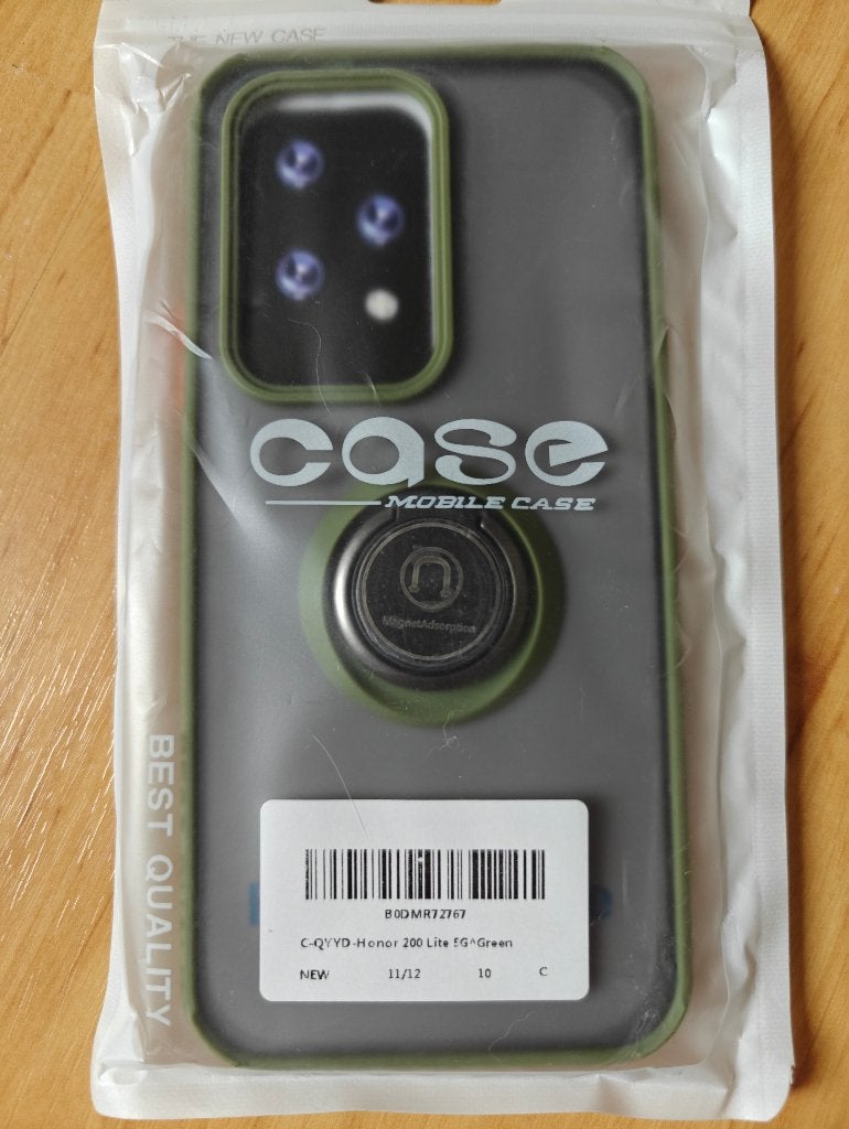 Honor 200 lite Green Case / Hoesje, Ophalen of Verzenden, Nieuw, Telefoonhanger of Accessoire