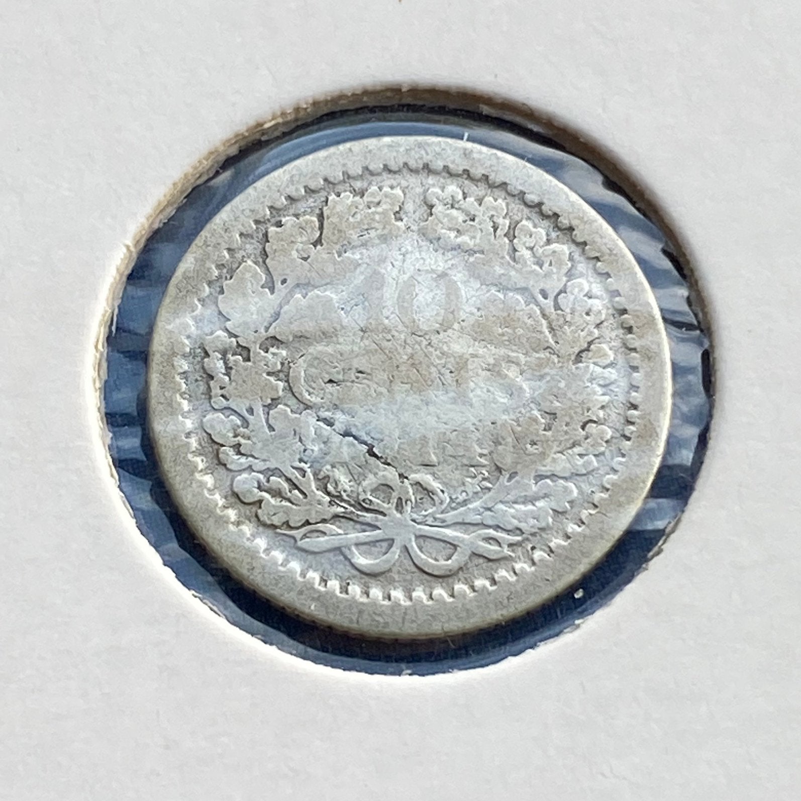 10 Cent / Dubbeltje zilver uit 1914 van Wilhelmina, Verzenden, Zilver, 10 cent, Koningin Wilhelmina