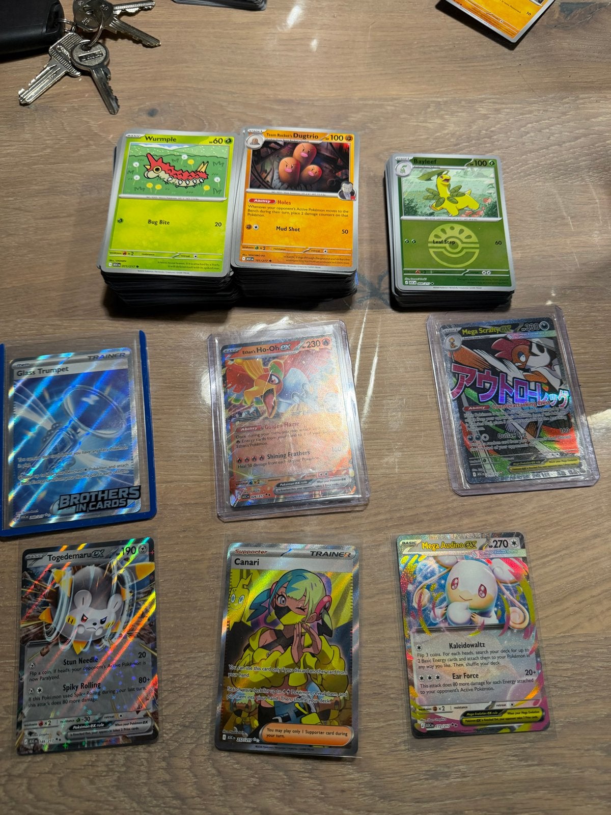 Ascended Heroes Bulk: 264 kaarten, 6 hits, 48 holo's, Ophalen of Verzenden, Gebruikt, Meerdere kaarten, Foil