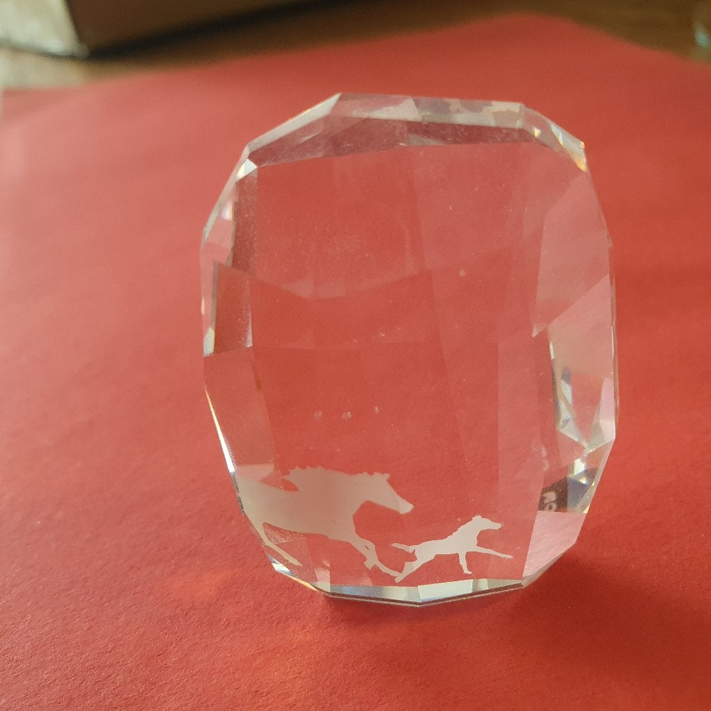 Swarovski paperweight paarden, Ophalen, Zo goed als nieuw, Figuurtje