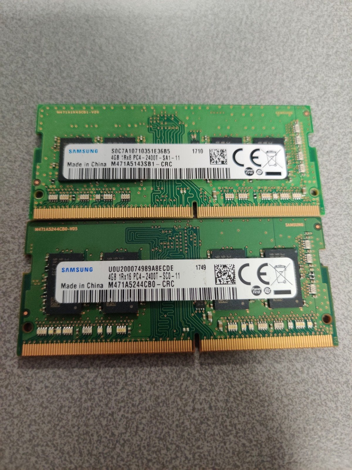 DDR4 4GB Sodimm 2X, Computers en Software, DDR4, Ophalen of Verzenden, Zo goed als nieuw, Laptop