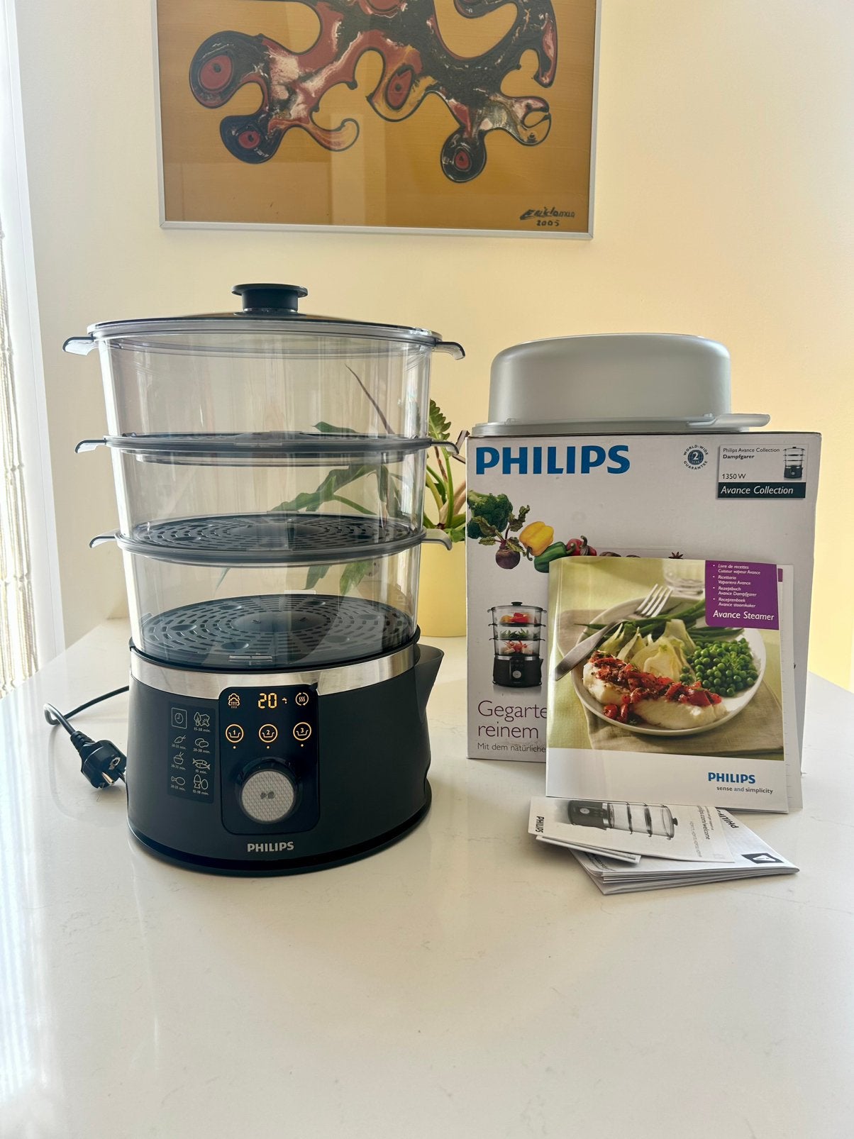 VERKOCHT Nieuwe philips stoomkoker 3-laags avance 1350 w, Ophalen of Verzenden, Nieuw