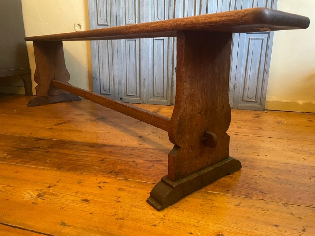 Schitterende Lange Bank Kerkbank eiken 170 cm. Frans, Ophalen