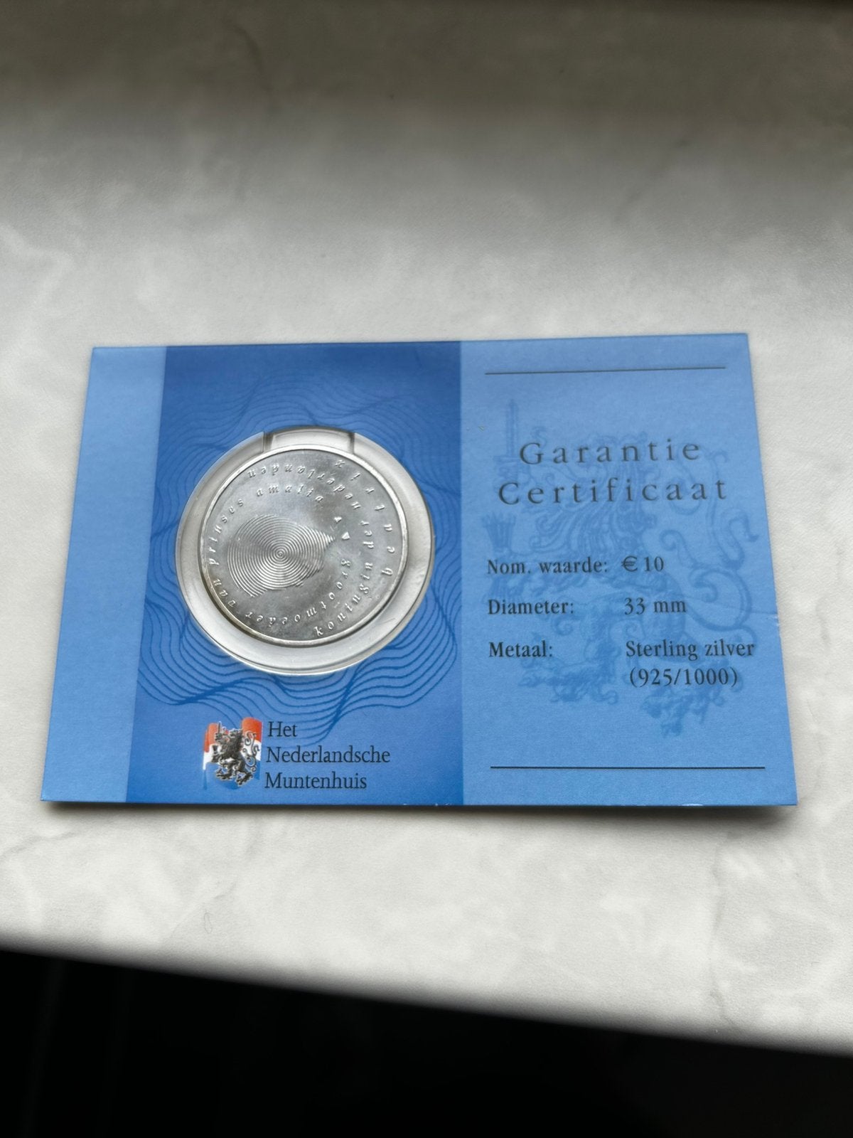 Zilveren 10 Euro Munt Catharina-Amalia 2003, Postzegels en Munten, Munten | Nederland, Koningin Beatrix, Zilver, Euro's, Ophalen of Verzenden