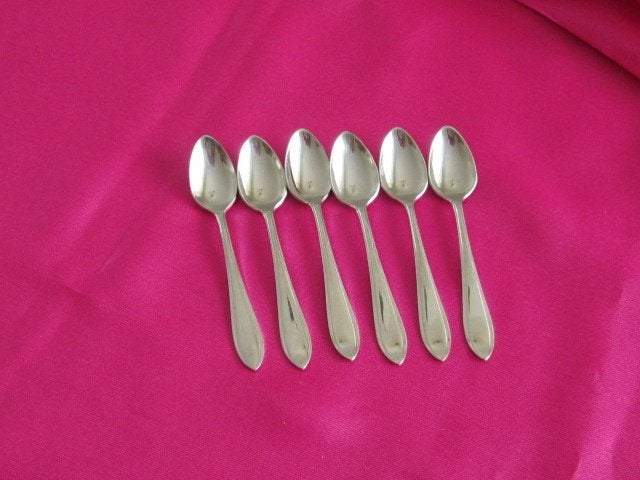 6 advocaat/likeurlepeltjes 9cm Gero Zilmeta puntfilet 718., Antiek en Kunst, Ophalen of Verzenden