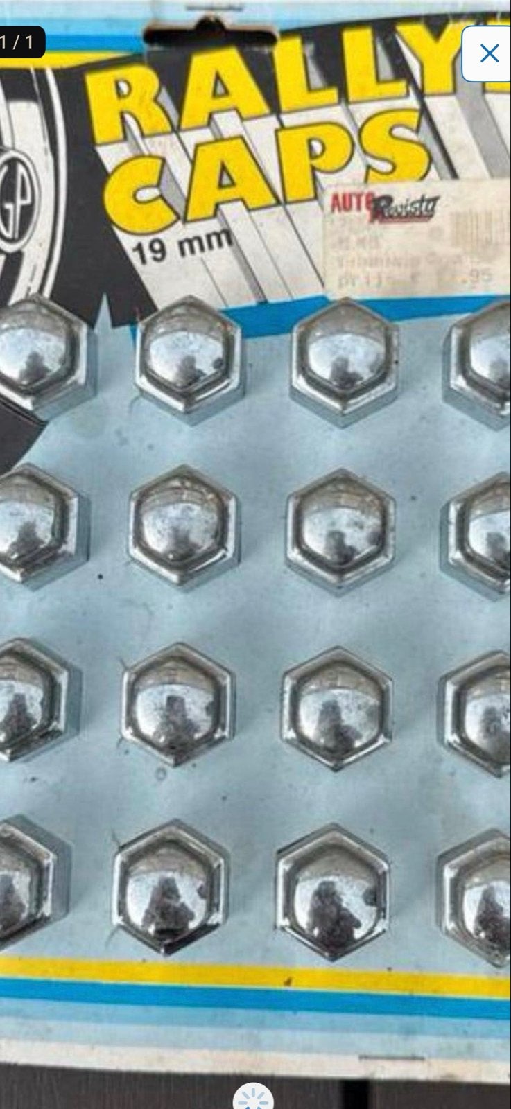 Rally Caps 19 mm - Wielmoerdoppen, Ophalen, Nieuw