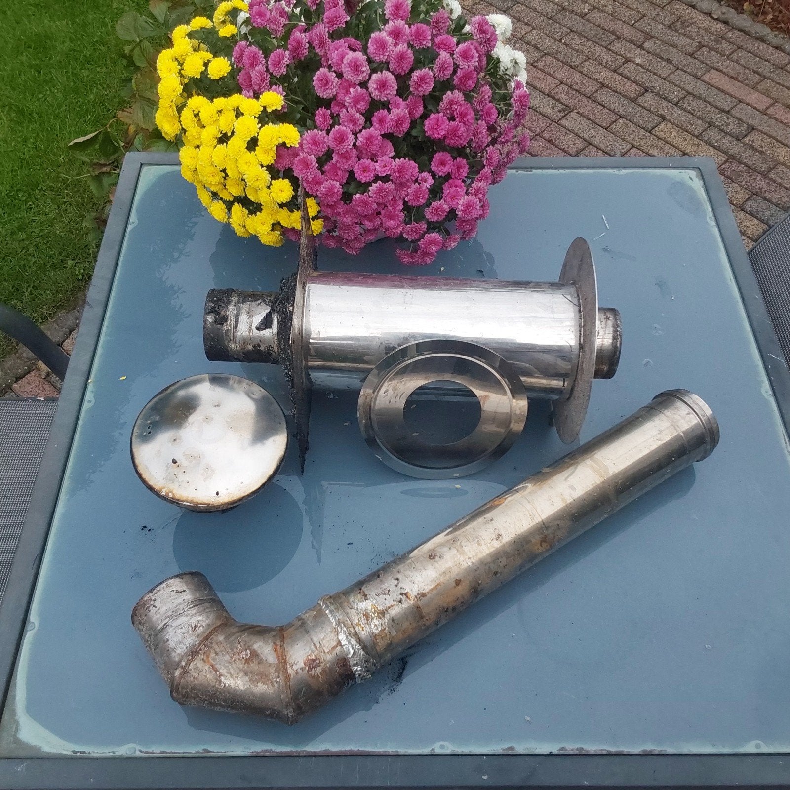 80mm Kachelpijp met Geïsoleerde Dakdoorvoer en Accessoires, Huis en Inrichting, Ophalen of Verzenden, Gebruikt, Overige soorten