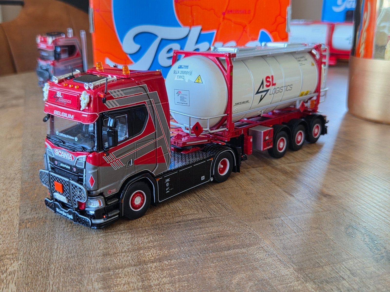 Tekno Scania SL logistics, Ophalen of Verzenden, Zo goed als nieuw, Bus of Vrachtwagen, Tekno