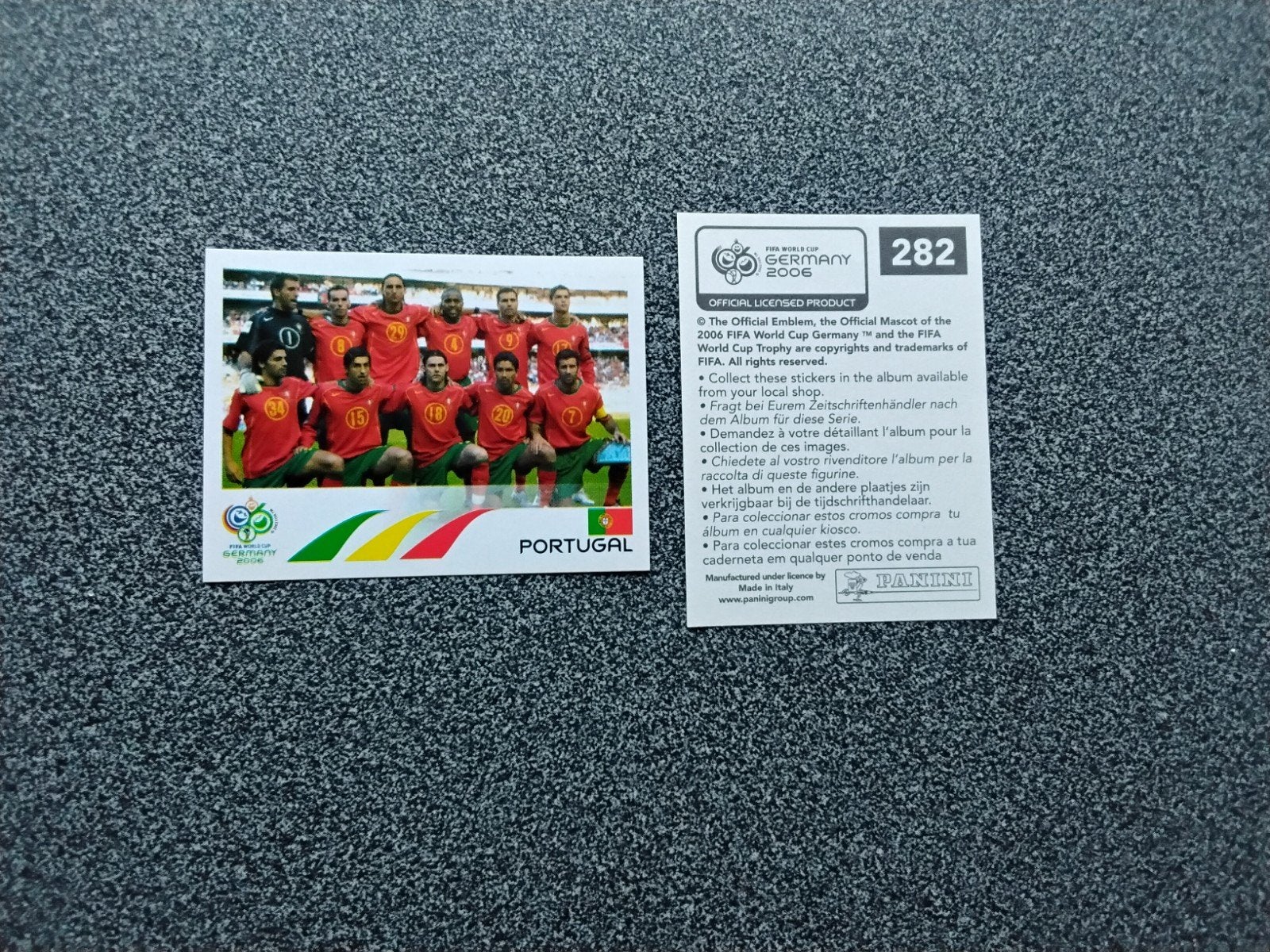 Panini Sticker Portugal WK 2006 Teamfoto, Ophalen of Verzenden, Zo goed als nieuw, Poster, Plaatje of Sticker