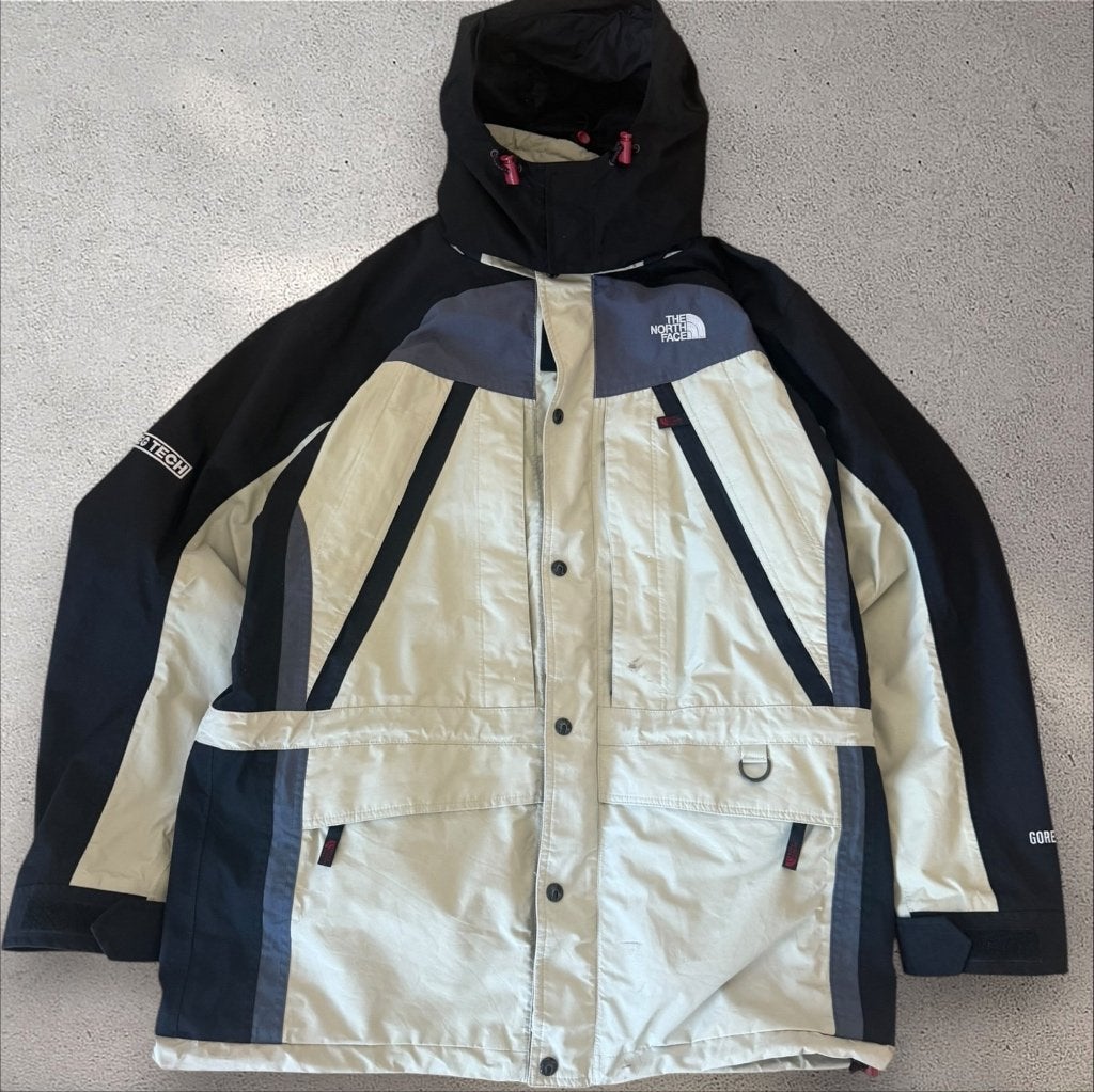The North Face Vintage GORE-TEX Jacket – 90s / Y2K – maat L, Kleding | Heren, Jassen | Winter, Maat 52/54 (L), Beige, Ophalen of Verzenden