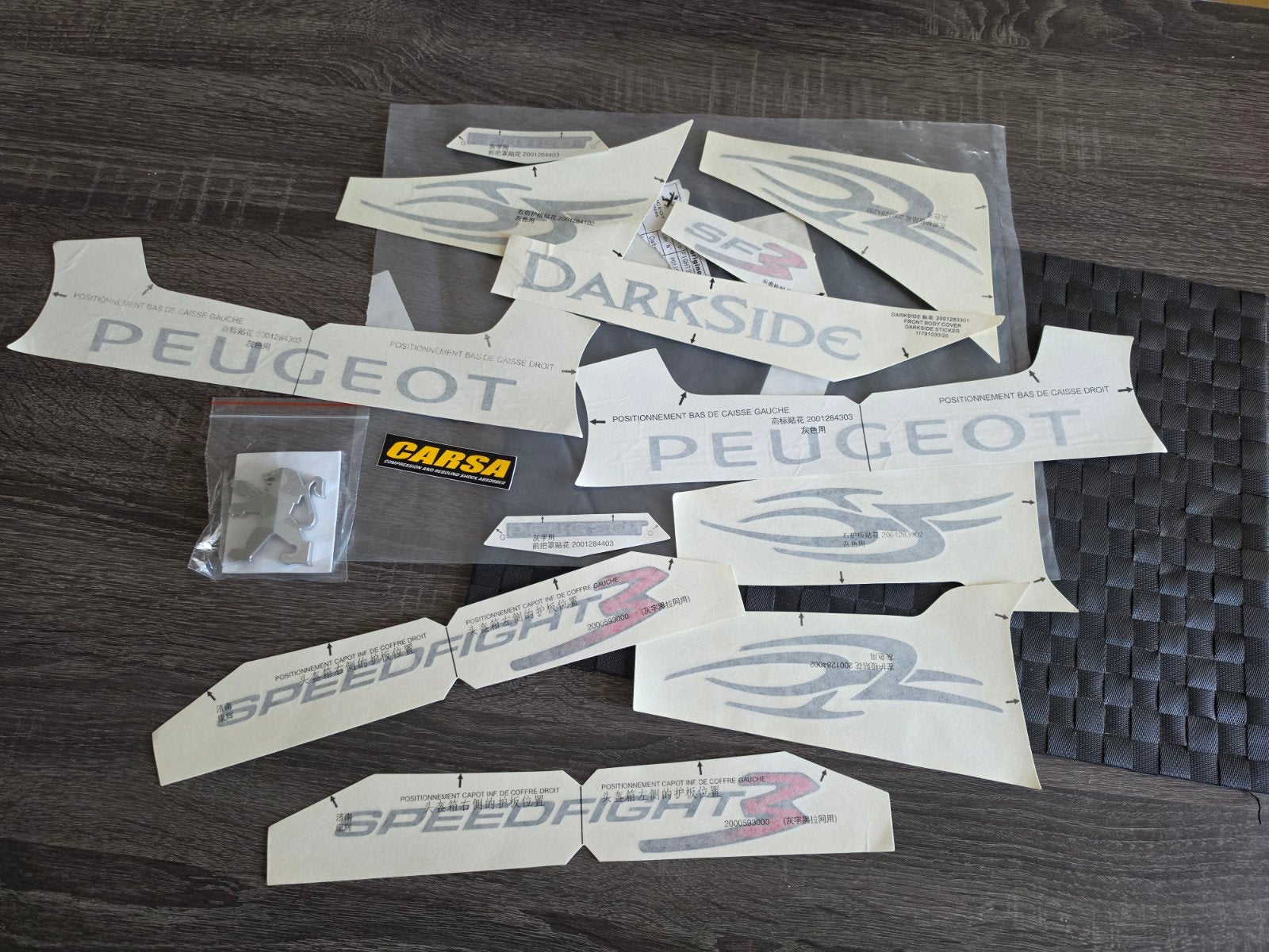 stickerset  peugeot speedfight 3 darkside, Ophalen, Nieuw, Auto