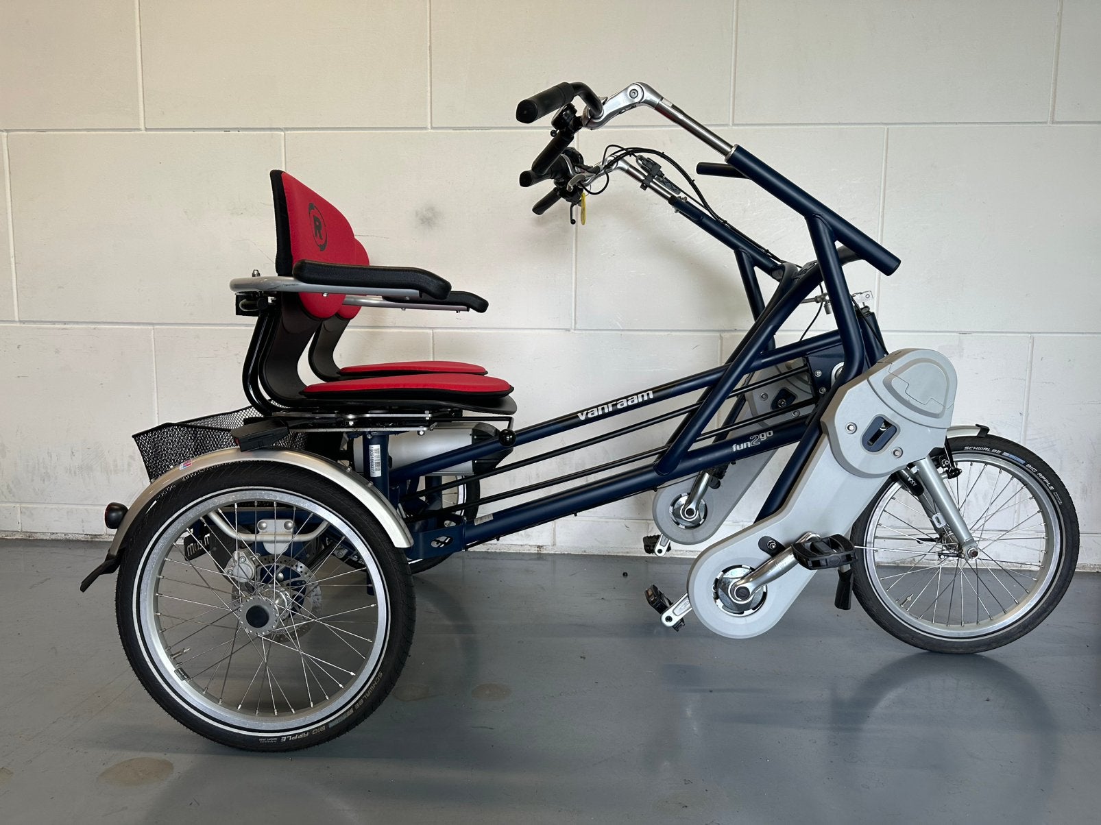 Mooie Van Raam Fun2Go duofiets. Nieuwe 522wh accu, garantie!, Ophalen of Verzenden, Zo goed als nieuw, Schijfrem