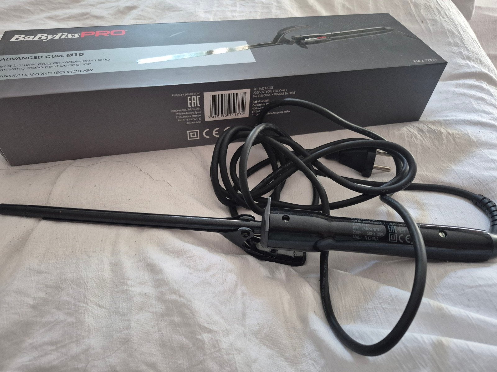 BaByliss PRO Extended Length Krultang, Sieraden, Tassen en Uiterlijk, Uiterlijk | Haarverzorging, Ophalen, Zo goed als nieuw, Krultang of Stijltang
