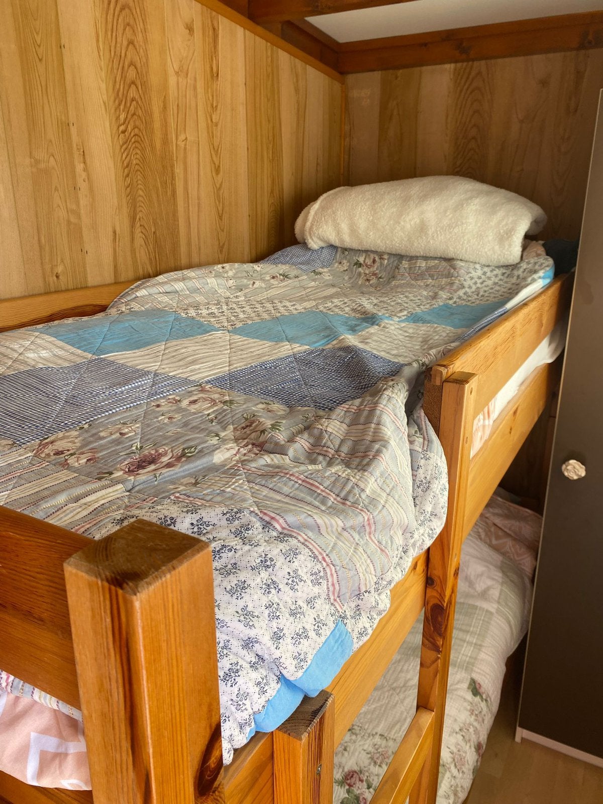 Stapelbed Hout, Ophalen, Zo goed als nieuw, Tweepersoons, Stapelbed