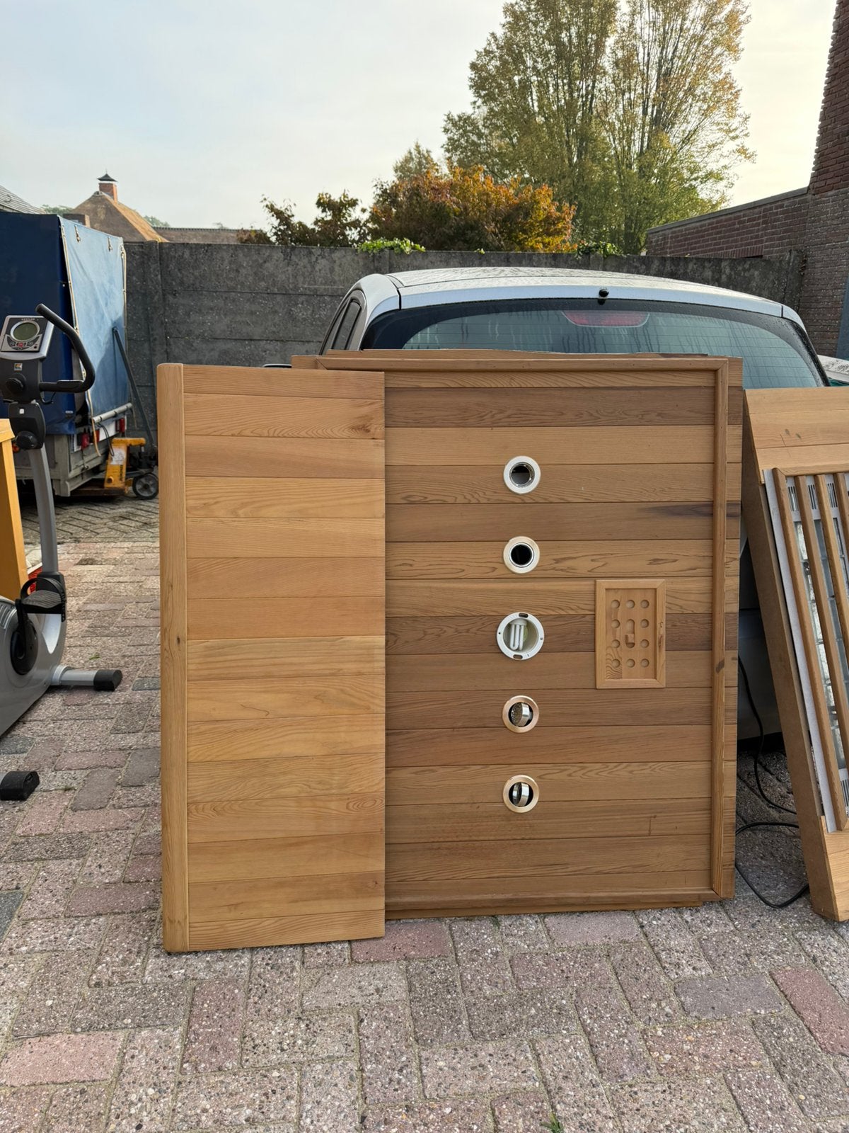 Sauna 1x gebruikt, Ophalen, Zo goed als nieuw, Toebehoren