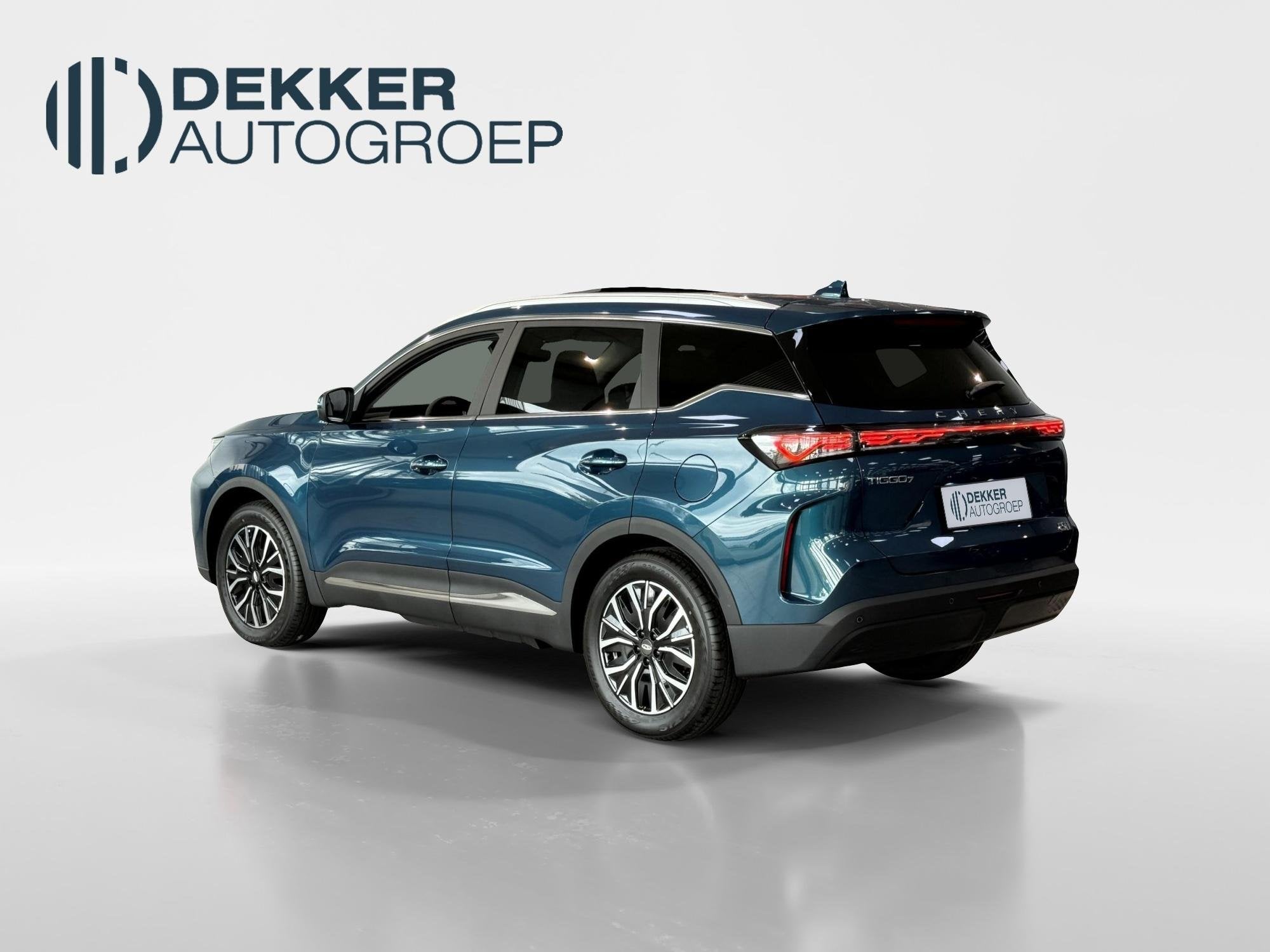 Chery Tiggo7 Unique Panoramadak 360camera 7 jaar garantie in, Auto's, Automaat, Stof, 750 kg, Blauw