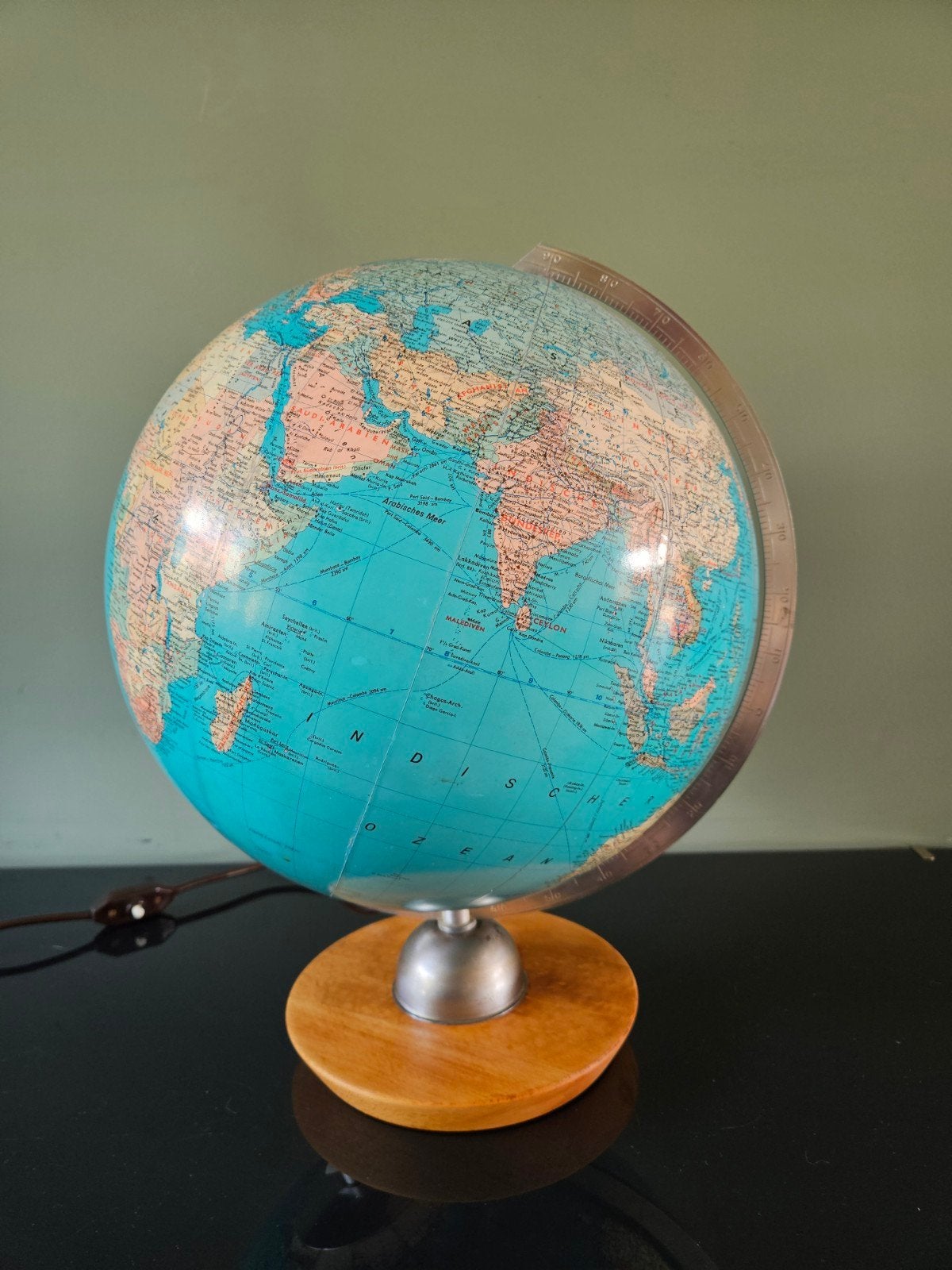 Vintage JRO Multi-Globus wereldbol / globe met verlichting, Ophalen, Gebruikt
