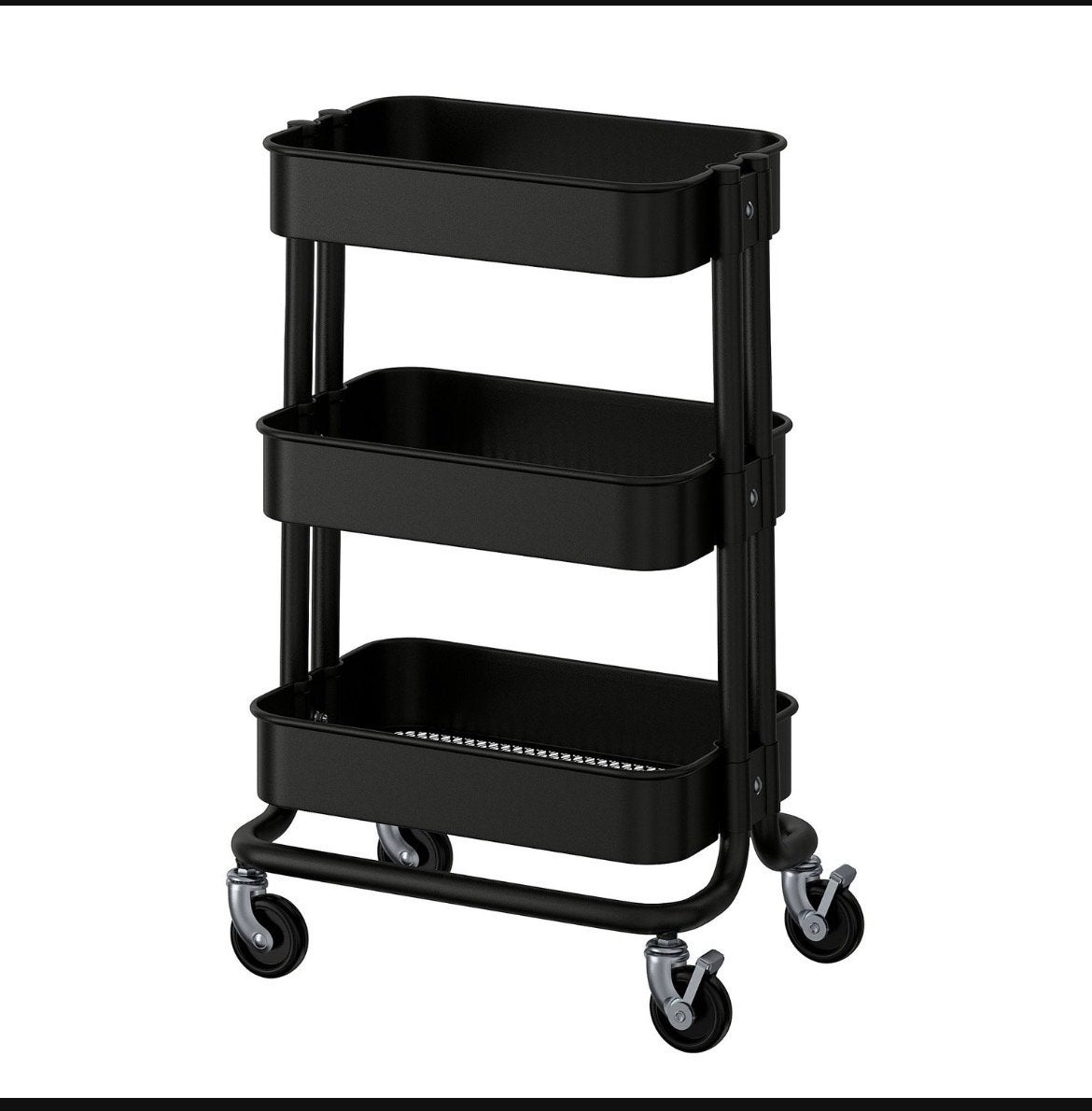 IKEA RÅSKOG Roltafel Zwart - Handige Opbergoplossing, Ophalen, Gebruikt