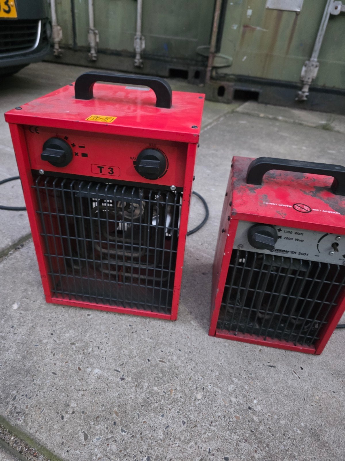 Set van 2 elektrische kachels - T3 en Eurom EK 2001, Ophalen, 30 tot 80 cm, Gebruikt, Kachel