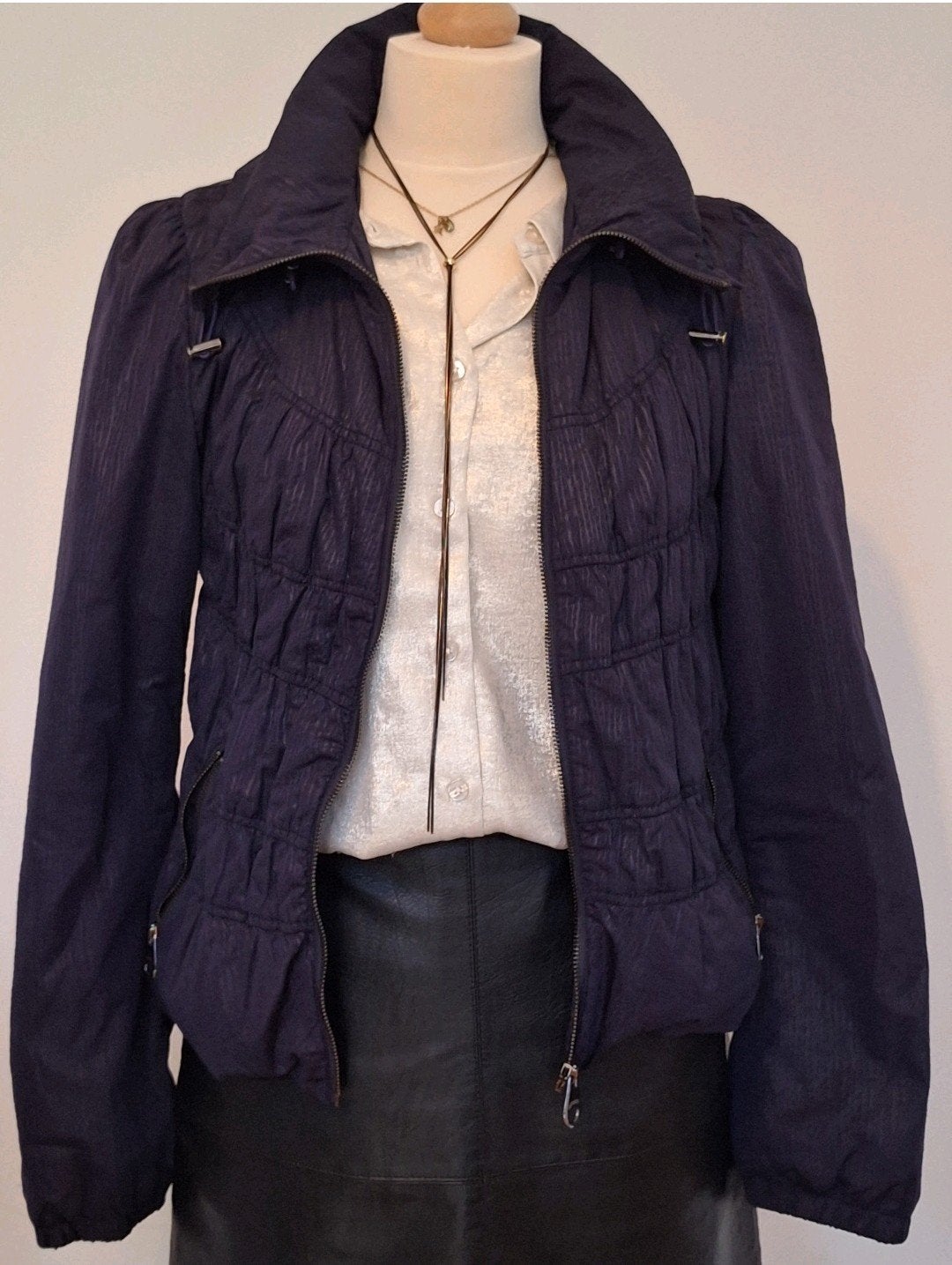 Mooie jas van SPOOM., Kleding | Dames, Verzenden, Zo goed als nieuw, Maat 38/40 (M), Blauw