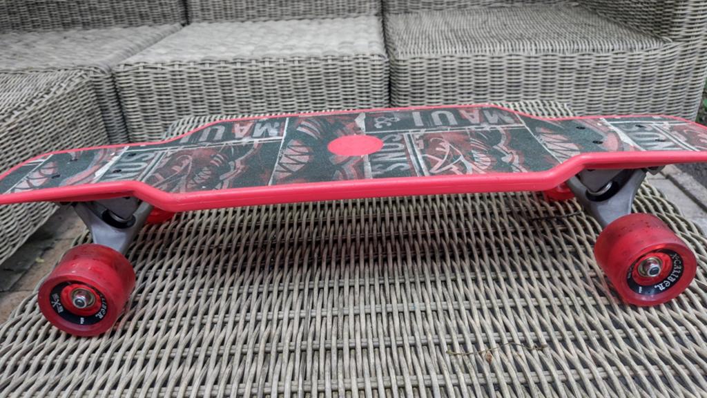 Maui & Sons Longboard Skateboard - Rood, Ophalen of Verzenden, Gebruikt, Skateboard