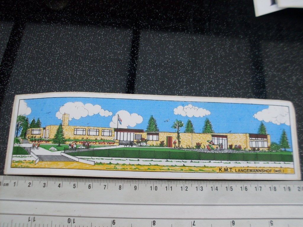 sticker kmt langemannshof west-duitsland  wdl, Verzenden, Zo goed als nieuw, Bedrijf of Vereniging