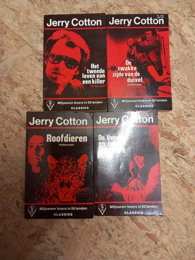 Jerry Cotton Boeken - 4 Misdaadromans, Boeken, Romans, Gelezen, Europa overig, Ophalen of Verzenden