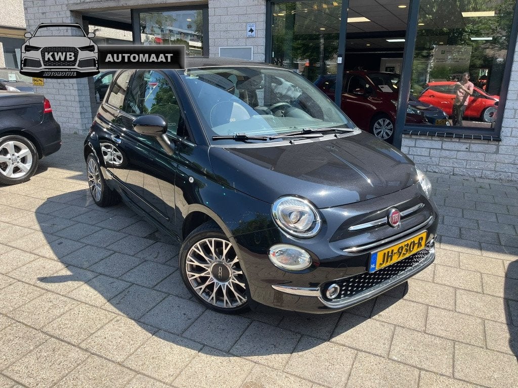 Fiat 500 0.9 TwinAir T Lounge Automaat Panoramadak NAP, Auto's, Automaat, Automatische klimaatregeling, Gebruikt, Zwart