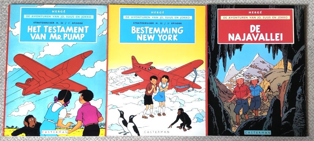 3 stripalbums van De avonturen van Jo, Suus en Jokko, Boeken, Meerdere stripboeken, Ophalen of Verzenden, Zo goed als nieuw