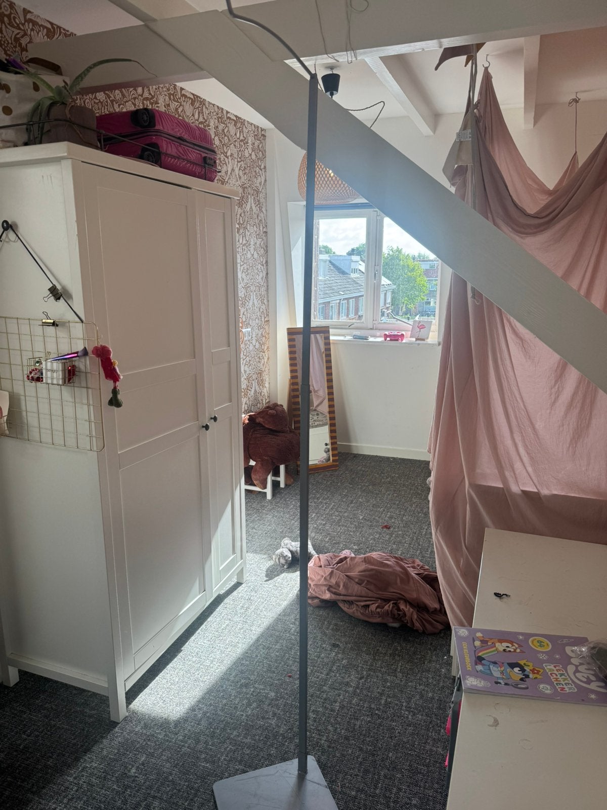 Piekstok - klamboe | in hoogte te verstellen, Grijs, Ophalen of Verzenden, Gebruikt, Klamboe