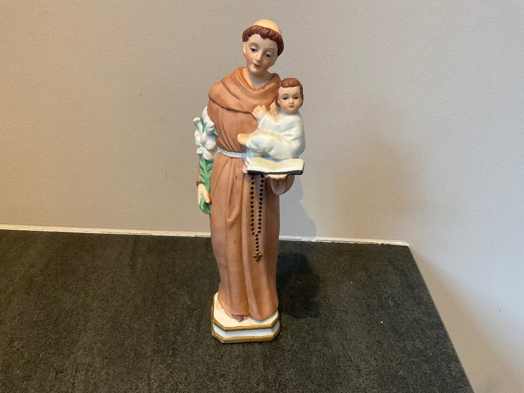 Beeldje Heilige Antonius van Padua, hoogte 21 cm, Ophalen of Verzenden