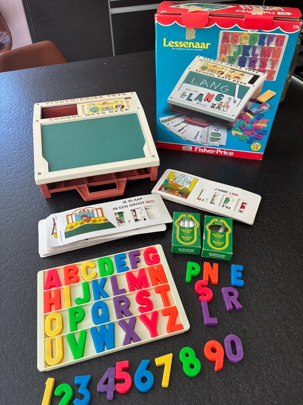 Vintage Fisher-Price Lessenaar 176 - in originele NL/FR doos, Ophalen of Verzenden, Zo goed als nieuw, Speelset