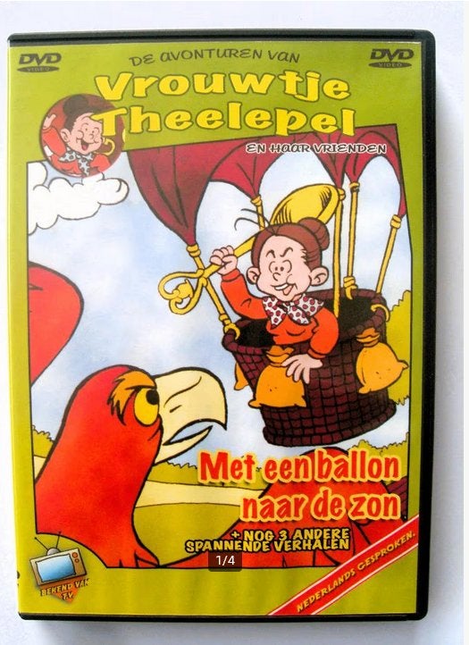 Vrouwtje theelepel - met een ballon naar de zon (origineel), Europees, Tekenfilm, Alle leeftijden, Zo goed als nieuw