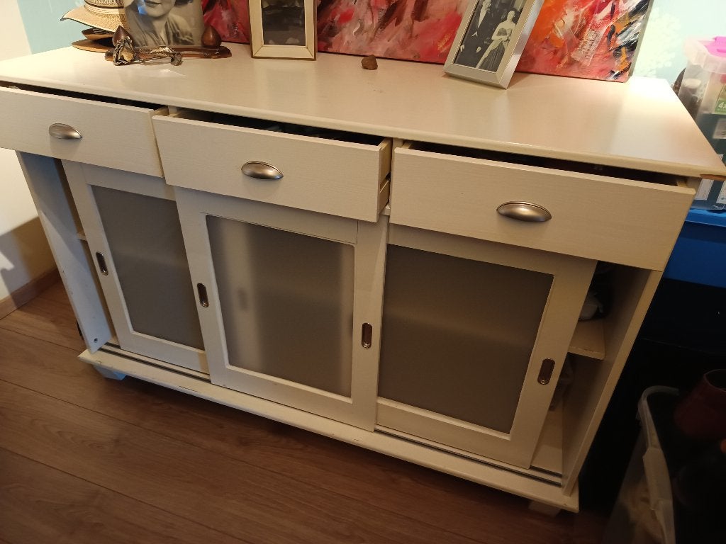 Dressoir met ladekastje en schuifdeurtjes, Huis en Inrichting, Ophalen, Gebruikt, 25 tot 50 cm, Met lade(s)
