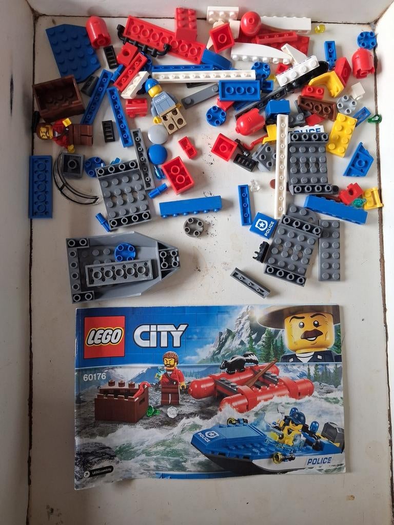 Lego city politieboot met wilde rivierjacht setnr 60176, City, Lego, Compleet, Ophalen of Verzenden