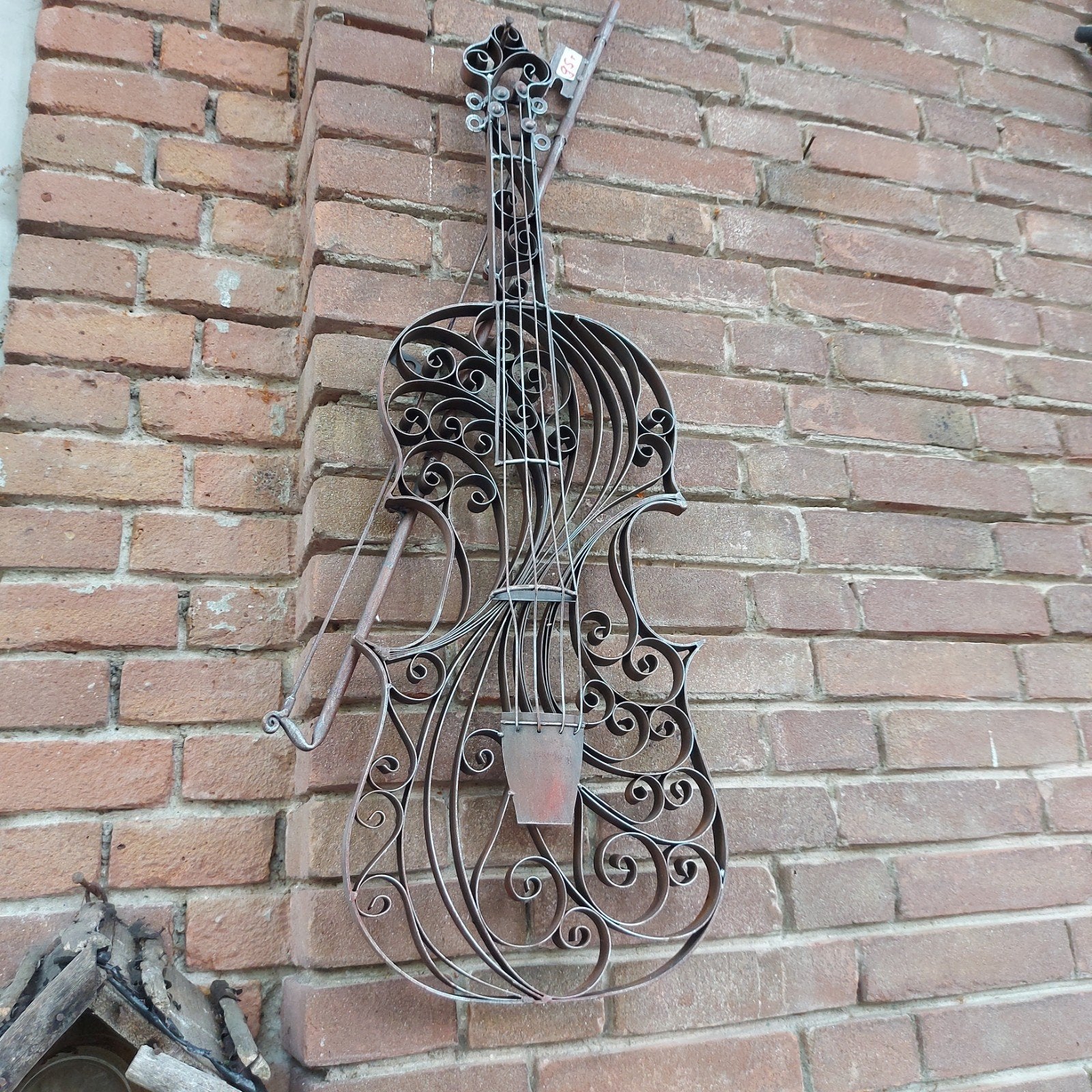 muurdecoratie viool ca 100 x35x7 cm muziek, Tuin en Terras, Ophalen of Verzenden