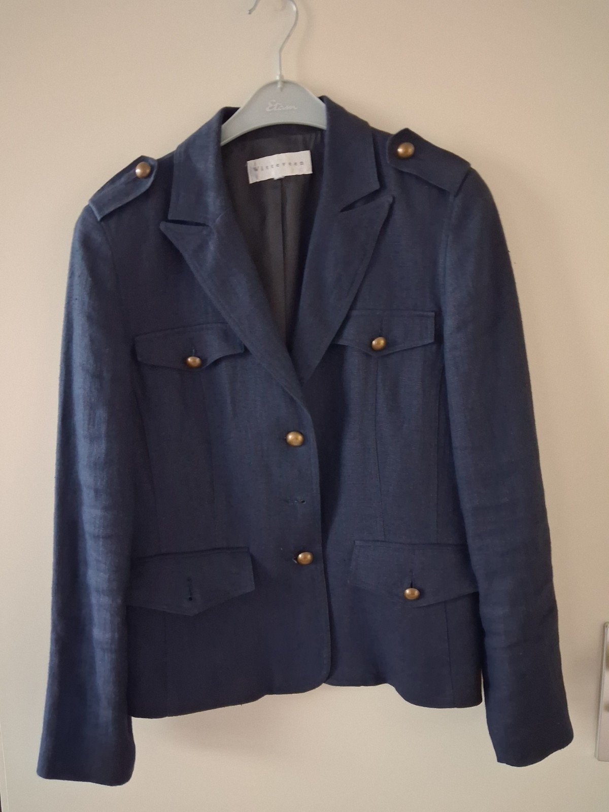 Donkerblauw jasje met gouden knopen, Maat 38/40 (M), Blauw, Wassermann, Ophalen of Verzenden