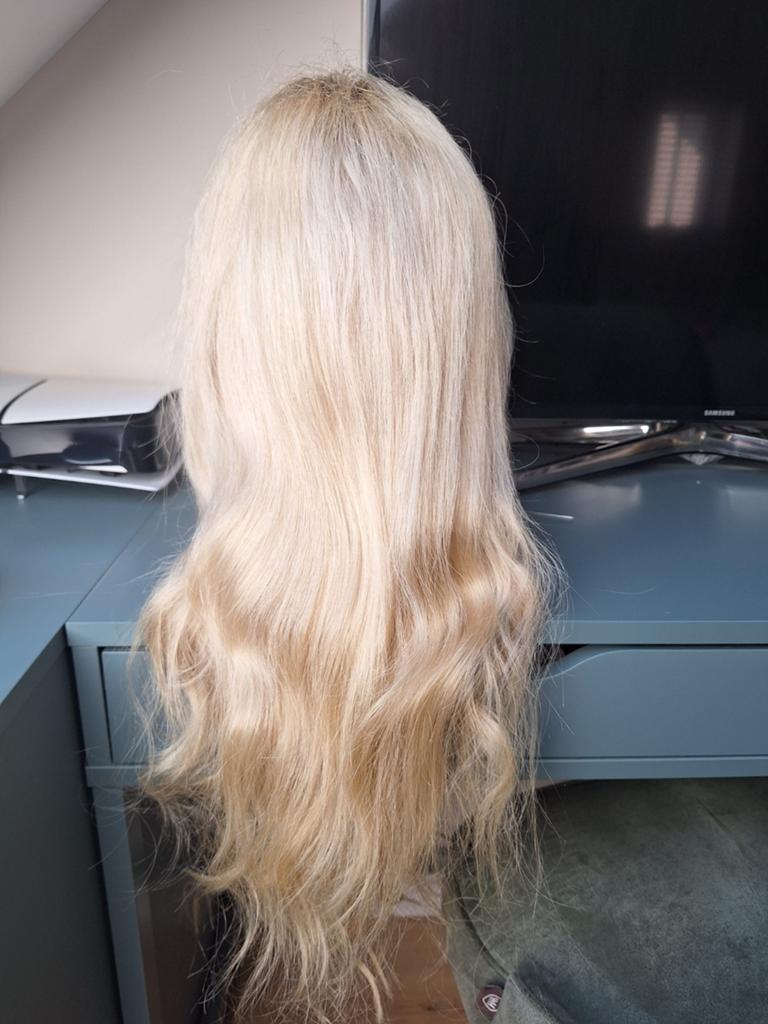 Blonde Lace wig  Pruik van Mensenhaar - 50-40 cm, Ophalen of Verzenden, Nieuw, Pruik of Haarverlenging