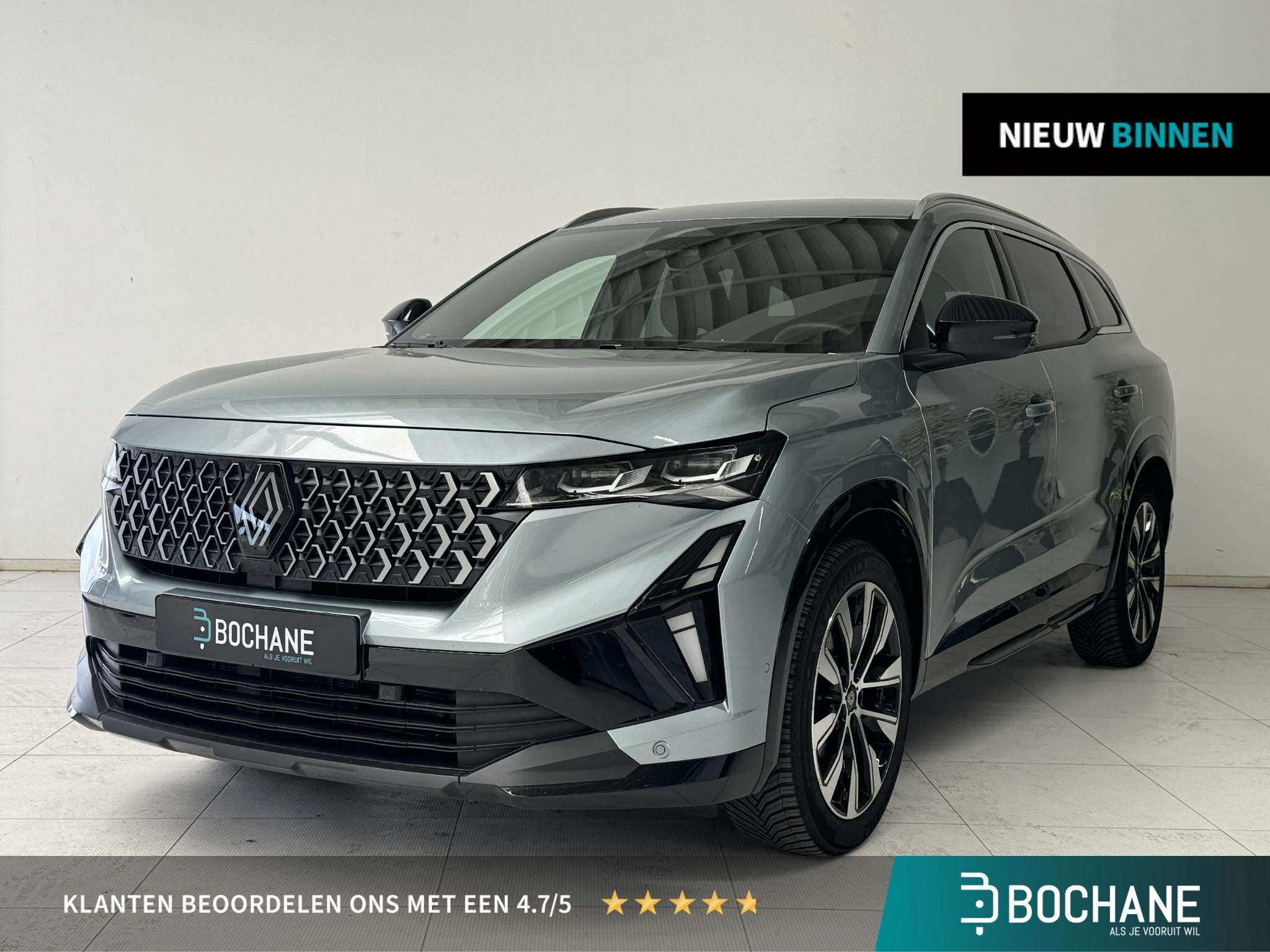 Renault Espace E-Tech full hybrid 200 Techno 7p. | Stoelverw, Auto's, Stof, Gebruikt, 1199 cc, Automatische klimaatregeling