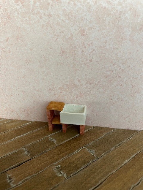 poppenhuis wasbak 1:24, Ophalen of Verzenden, Nieuw, Poppenhuis